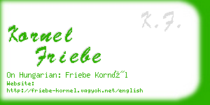 kornel friebe business card